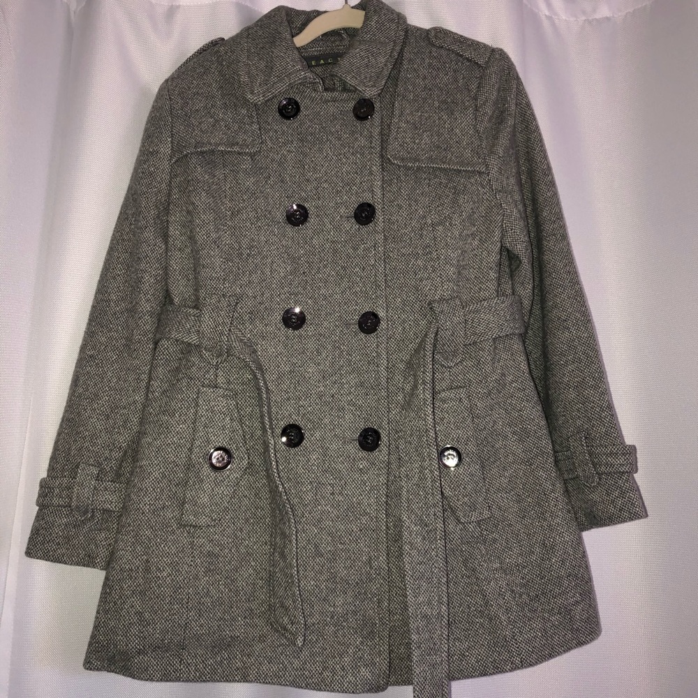 Kenneth Cole Reaction Grey Wool Pea Coat